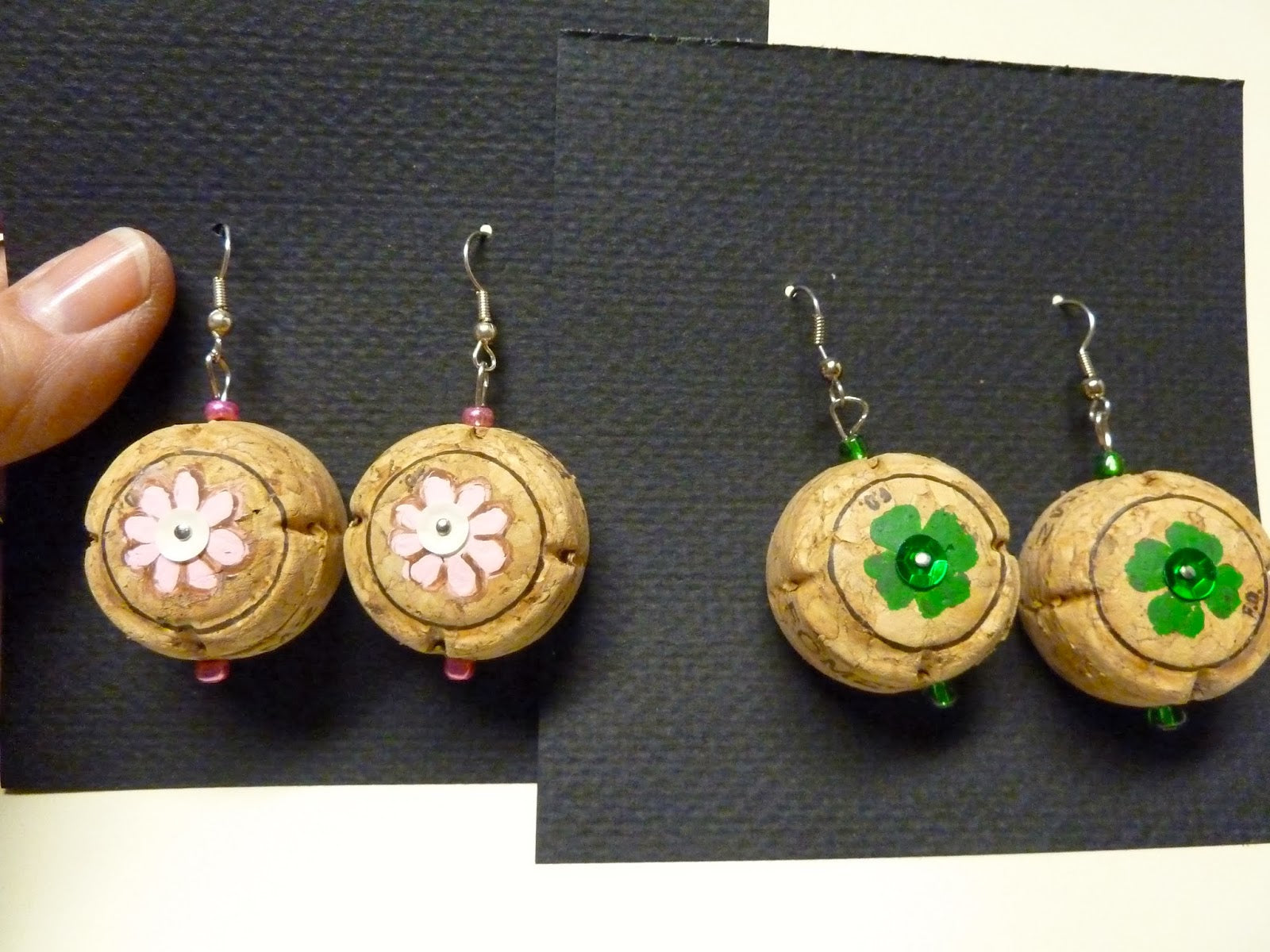 Earrings (St. Patrick’s Day) - Champagne Cork