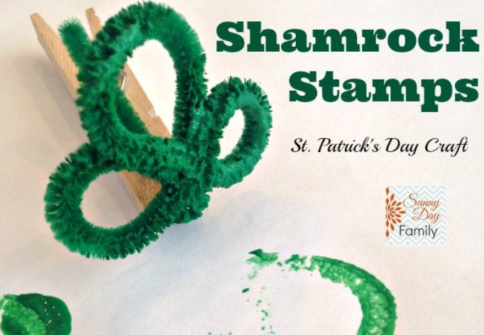 Stamp (Shamrock) - Clothespin