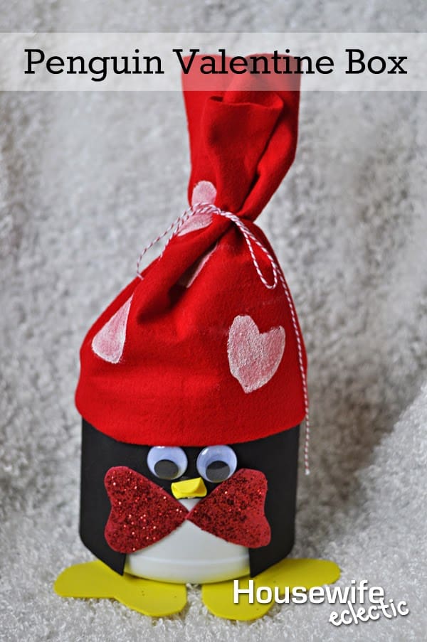 Valentine Box (Penguin) - Plastic Container