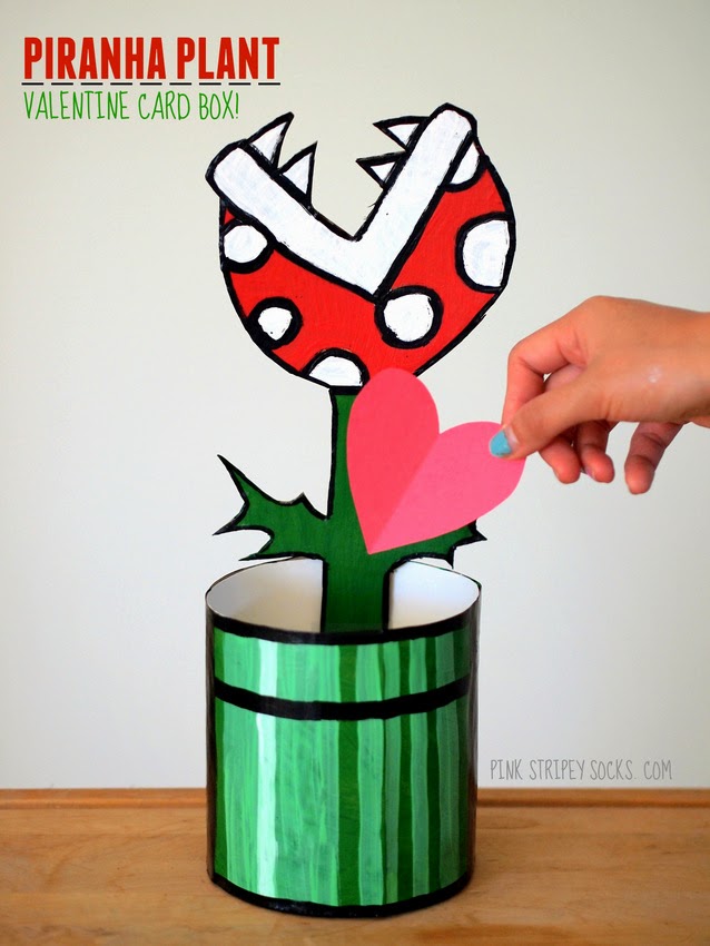 Valentine Box (Piranha Plant) - Oatmel Container