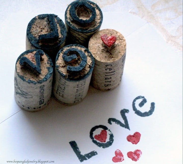 Valentine's Day Stamp - Wine Cork